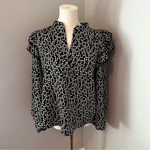 [Frnch] Black & White Blouse - Size Medium